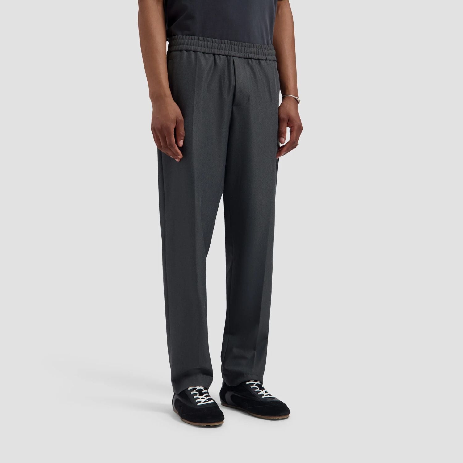 Olaf Slim Elasticated Broek Antraciet