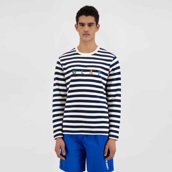 Olaf Stripe Sans T-shirt Blauw/Wit