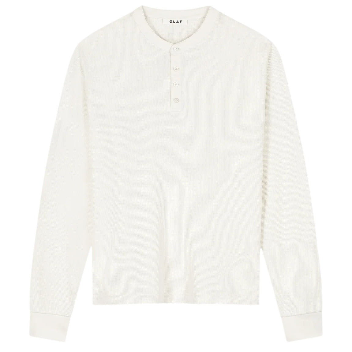 Olaf Waffle Henley Longsleeve T-shirt Off White