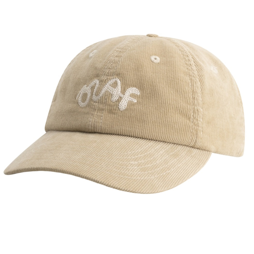 Olaf Washed Corduroy Signature Logo Cap Beige