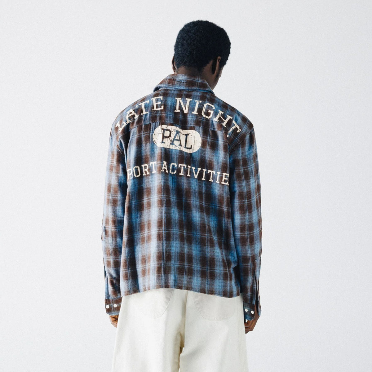 PAL Sporting Goods Late Night Sport Flannel Overhemd Bruin/Licht Blauw