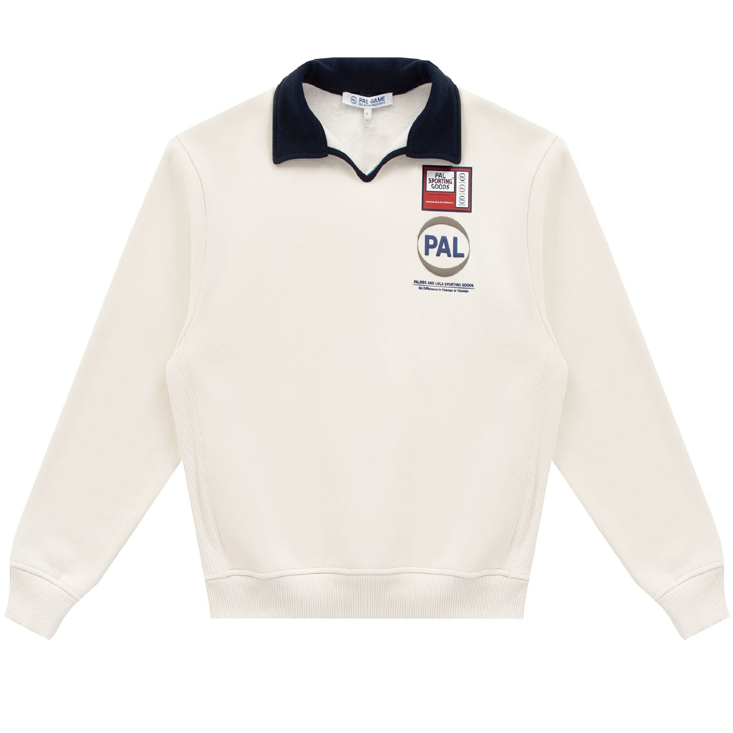 PAL Sporting Goods Pre Game Polo Sweater Off White