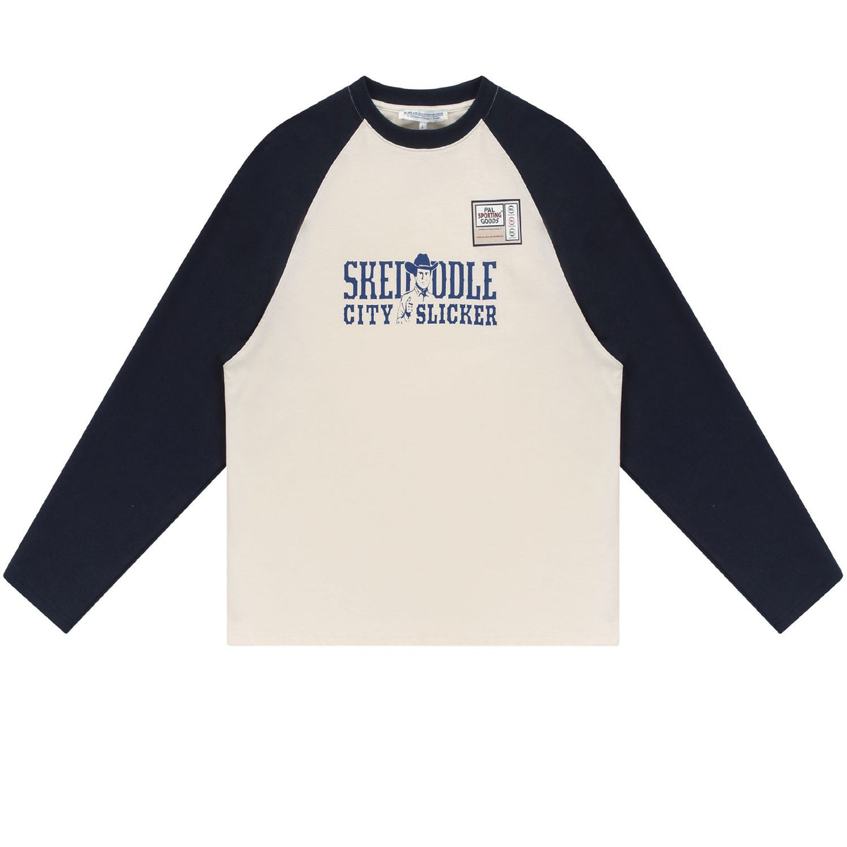 PAL Sporting Goods Skedaddle Raglan Longsleeve T-shirt Off White/Navy