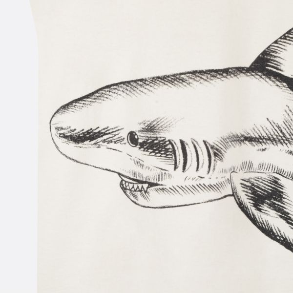 Palm Angels Broken Shark Classic T-shirt Off White