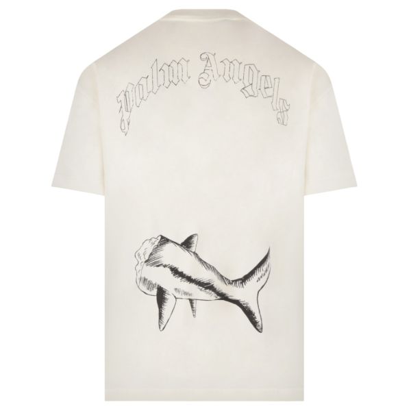 Palm Angels Broken Shark Classic T-shirt Off White