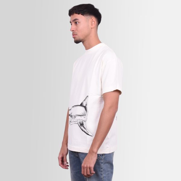 Palm Angels Broken Shark Classic T-shirt Off White