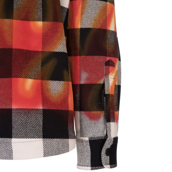 Palm Angels Burning Logo Overshirt Wit/Grijs/Zwart