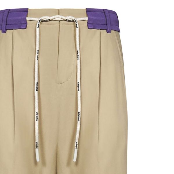 Palm Angels Track Belt Broek Beige