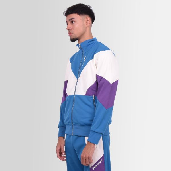 Palm Angels V Colorblock Track Vest Blauw