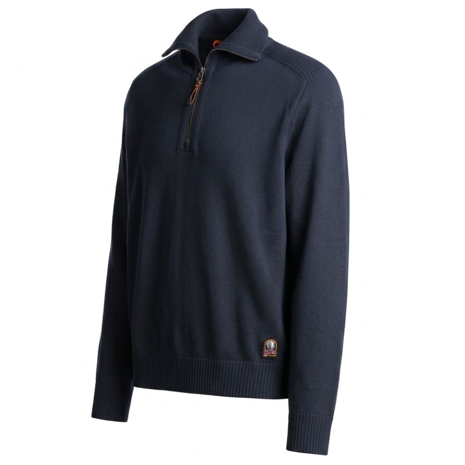 Parajumpers Caldonazzo Knitted Half Zip Sweater Navy