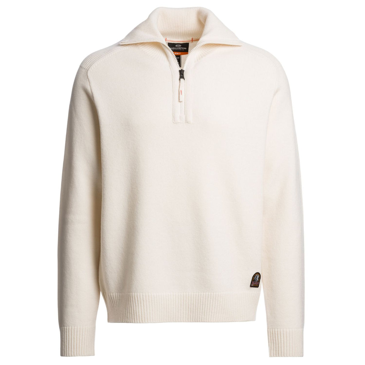 Parajumpers Caldonazzo Knitted Half Zip Sweater Off White