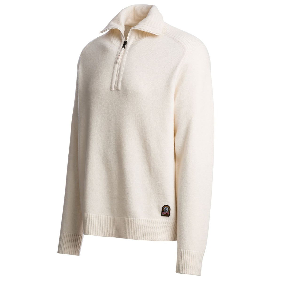 Parajumpers Caldonazzo Knitted Half Zip Sweater Off White