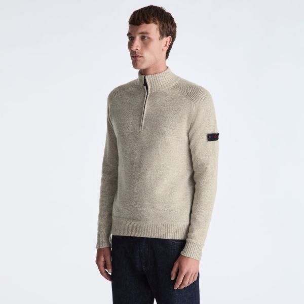 Peuterey Braille Zipped Sweater Beige