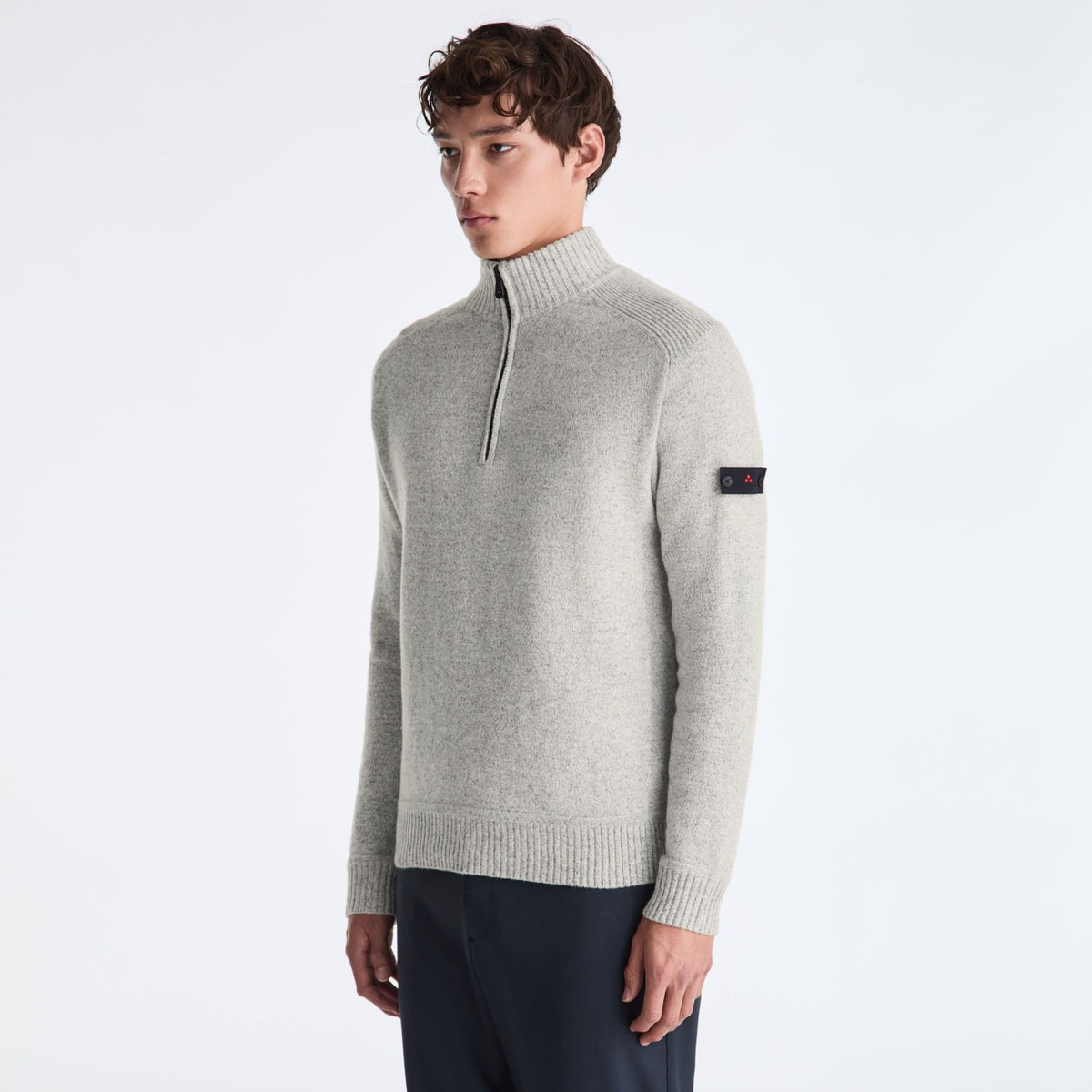 Peuterey Braille Zipped Sweater Grijs