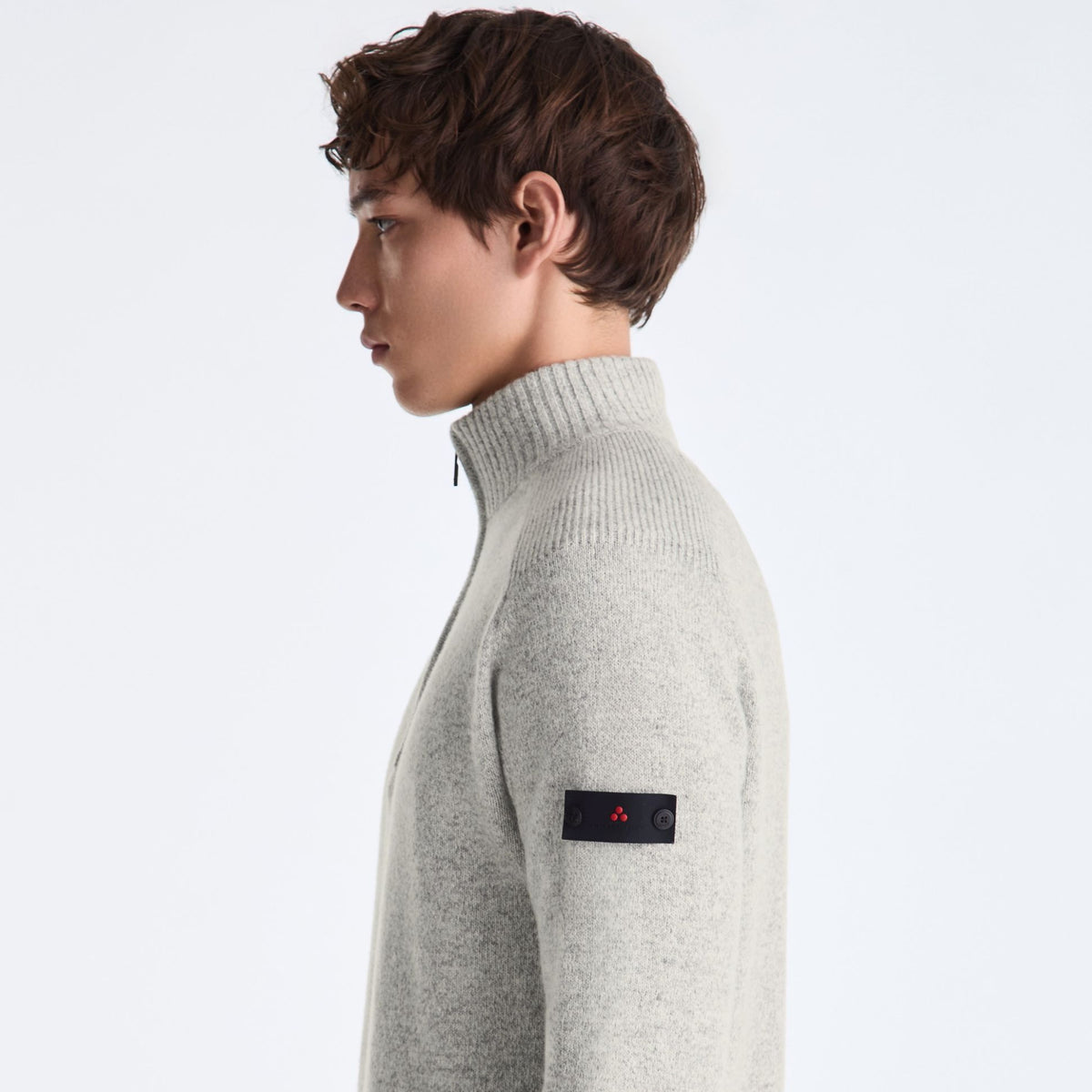 Peuterey Braille Zipped Sweater Grijs