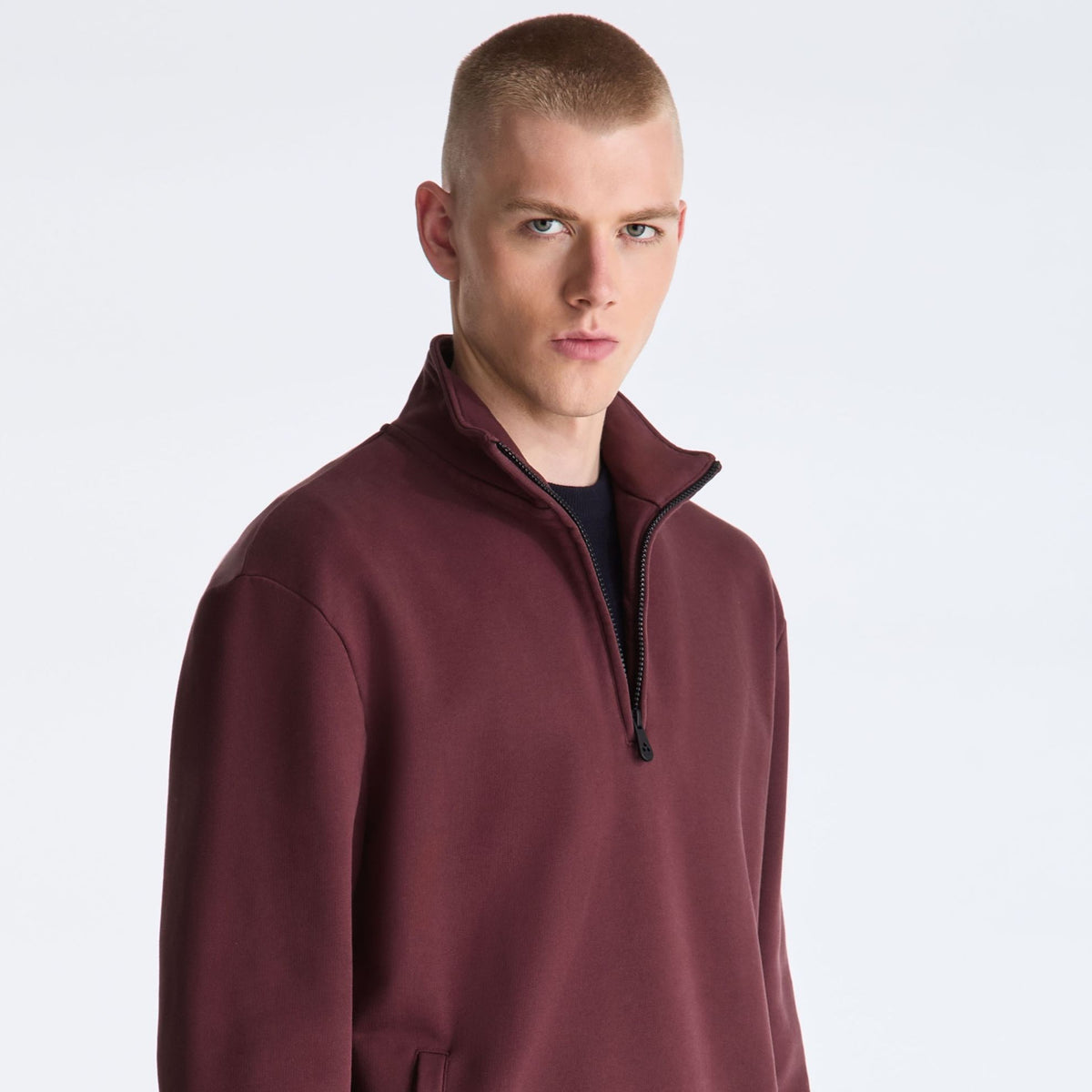Peuterey Dory Half Zip Sweater Bordeaux
