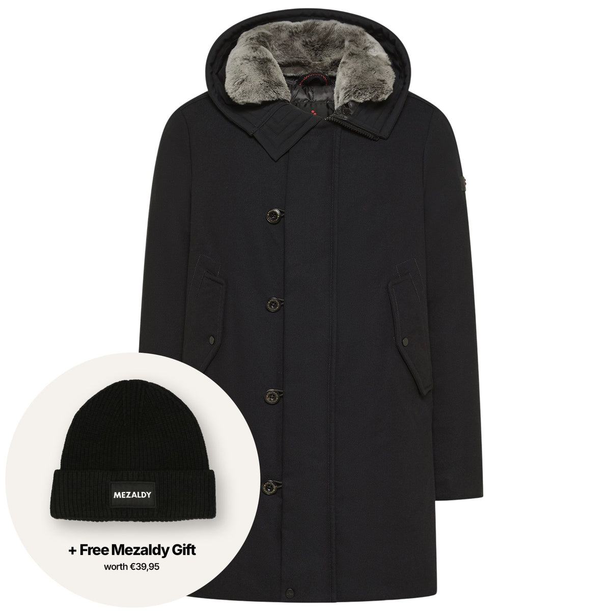 Peuterey Kasa Ki Fur Parka Navy