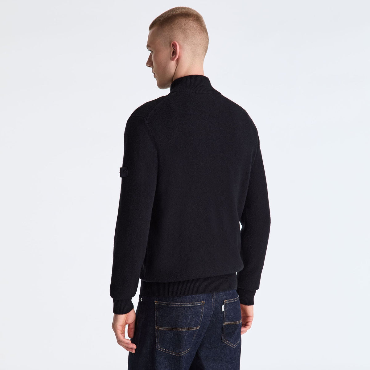 Peuterey Trebe Yak Wool Half Zip Sweater Zwart
