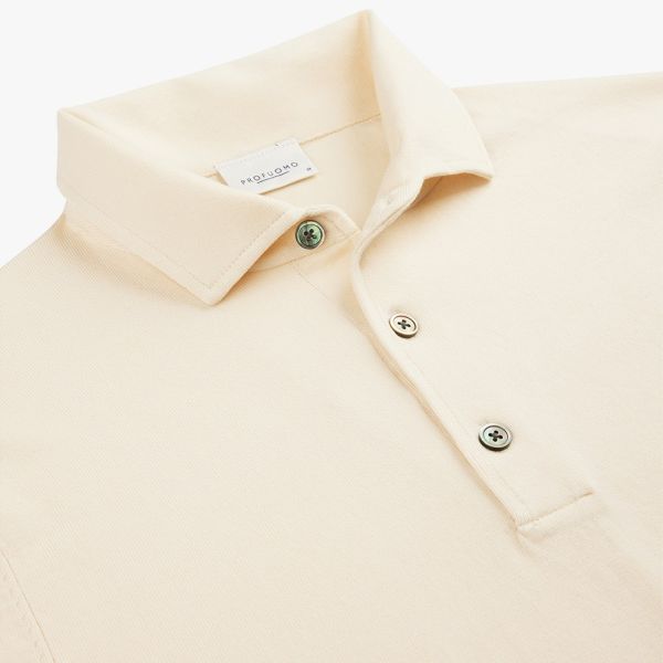 Profuomo Luxury Longsleeve Polo Off White