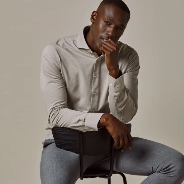 Profuomo Slim Fit Overhemd Beige