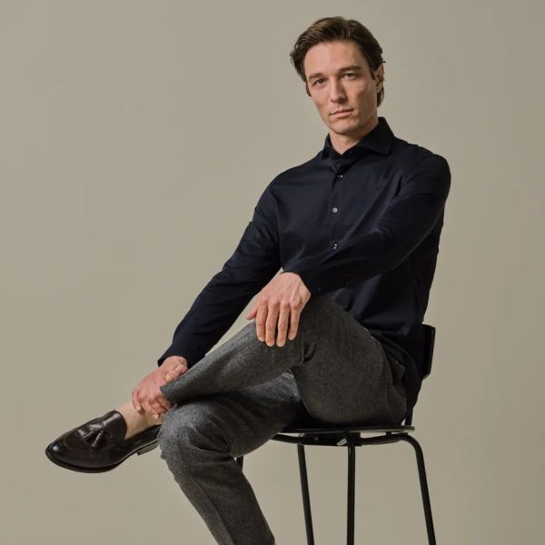 Profuomo Slim Fit Overhemd Navy