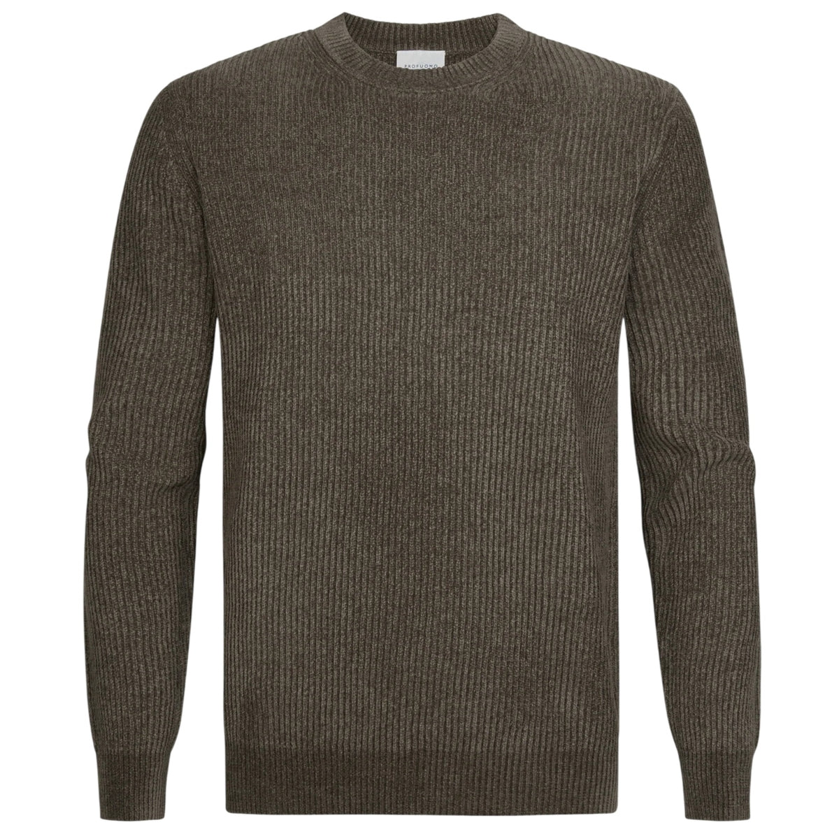 Profuomo Chenille Knitted Sweater Bruin