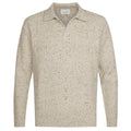 Profuomo Donegal Open Collar Longsleeve Polo Beige