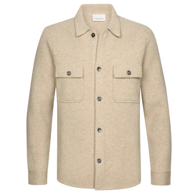 Profuomo Full Button Overshirt Beige