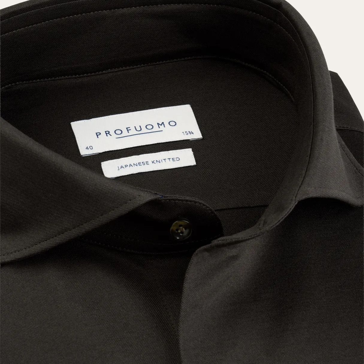 Profuomo Japanese Knitted Overhemd Bruin