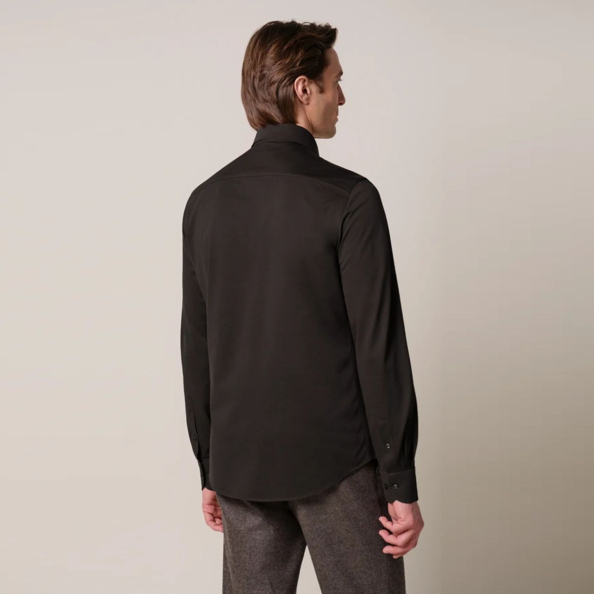Profuomo Japanese Knitted Overhemd Bruin