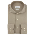 Profuomo Japanese Twill Knitted Overhemd Bruin