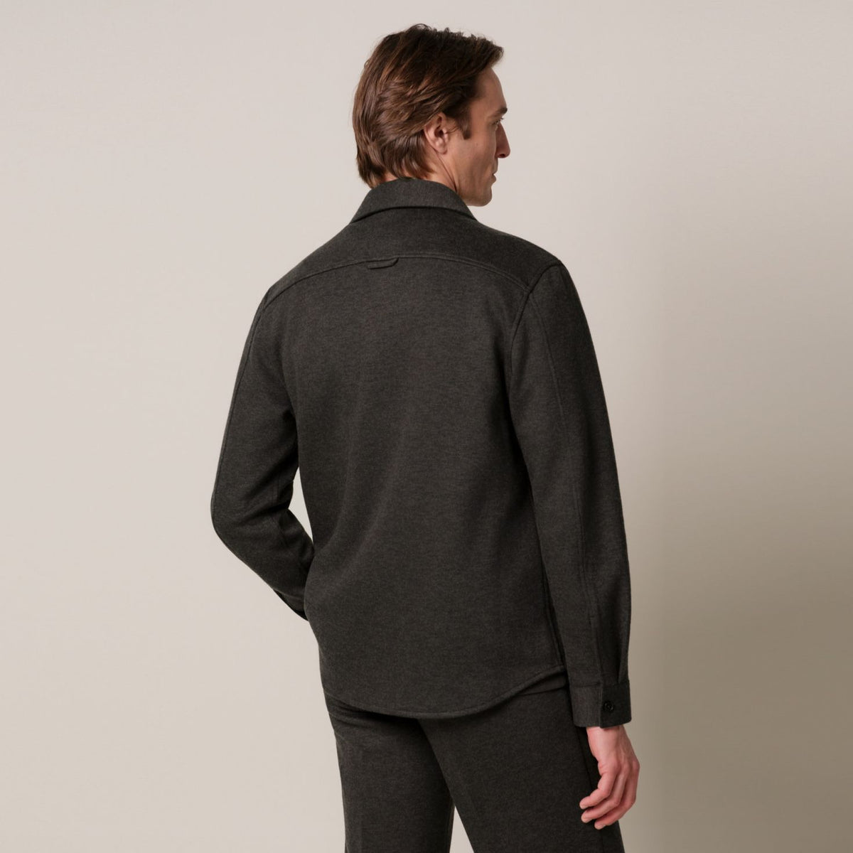 Profuomo Knitted Overshirt Donker Bruin
