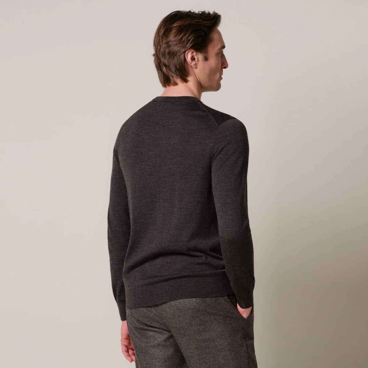 Profuomo Knitted Pullover Sweater Bruin