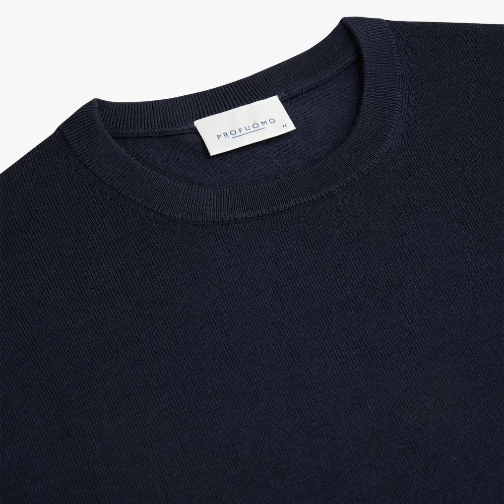 Profuomo Knitted Pullover Sweater Navy