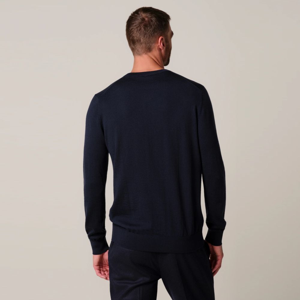 Profuomo Knitted Pullover Sweater Navy