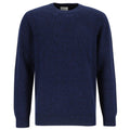 Profuomo Knitted Two-Tone Sweater Donker Blauw