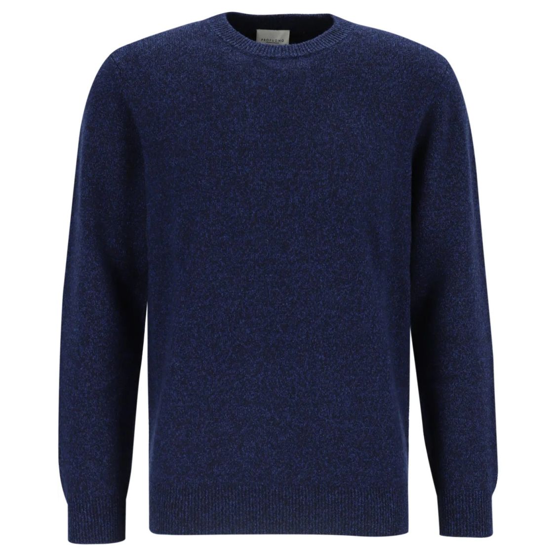 Profuomo Knitted Two-Tone Sweater Donker Blauw