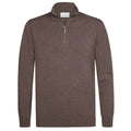 Profuomo Luxury Half Zip Sweater Bruin
