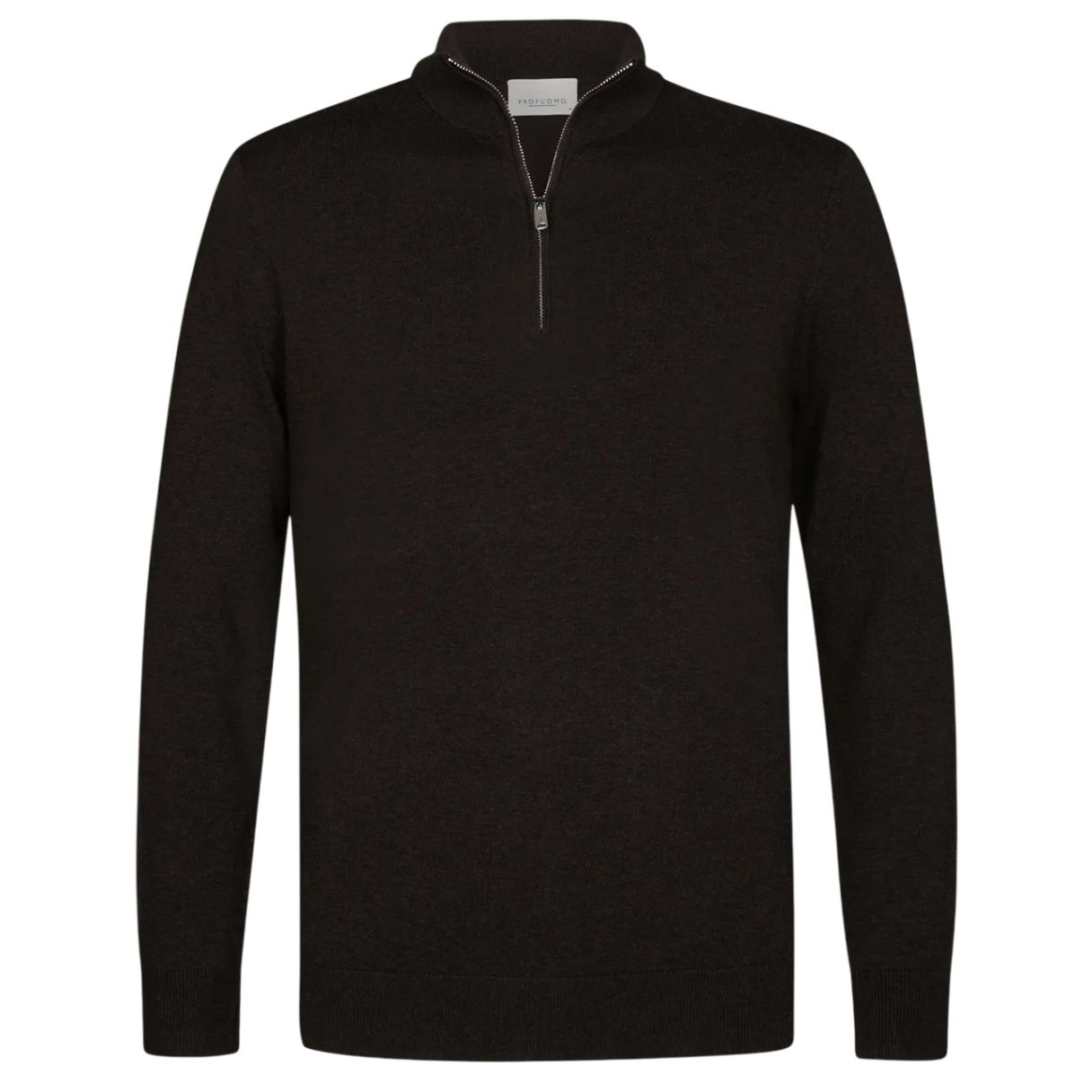 Profuomo Luxury Half Zip Sweater Donker Bruin