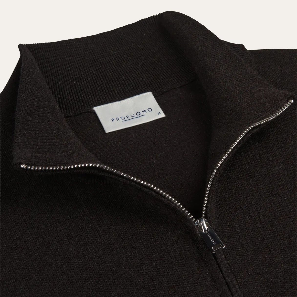 Profuomo Luxury Half Zip Sweater Donker Bruin