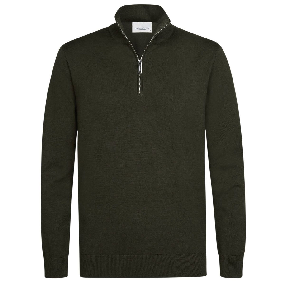 Profuomo Luxury Half Zip Sweater Donker Groen