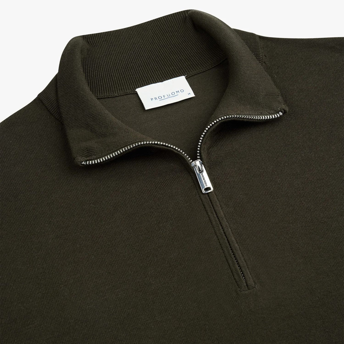 Profuomo Luxury Half Zip Sweater Donker Groen