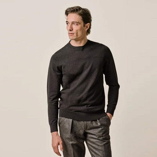 Profuomo Luxury Sweater Donker Bruin