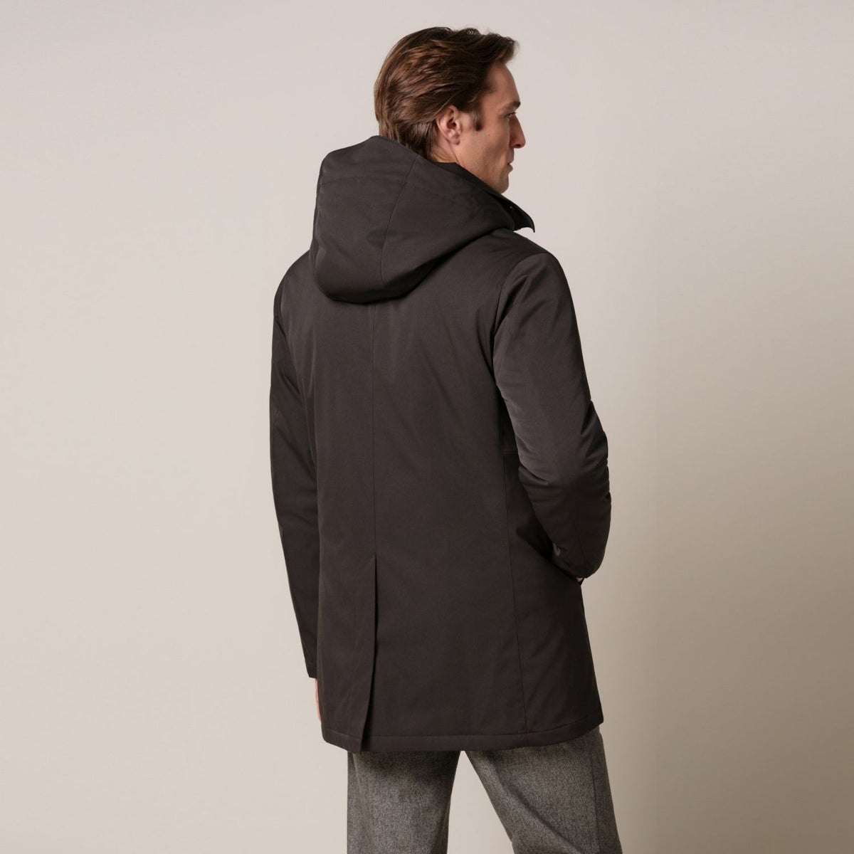 Profuomo Magnet Rain Coat Donker Bruin