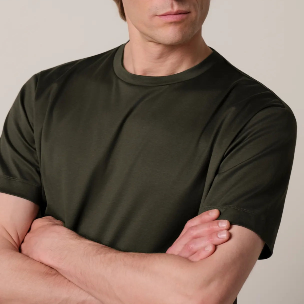 Profuomo Pima Cotton T-shirt Donker Groen