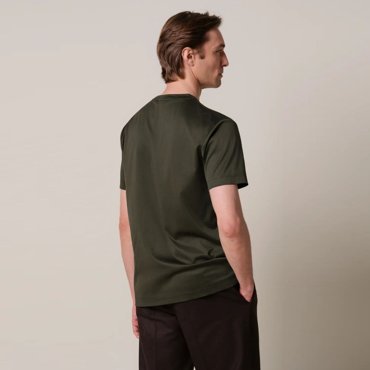 Profuomo Pima Cotton T-shirt Donker Groen
