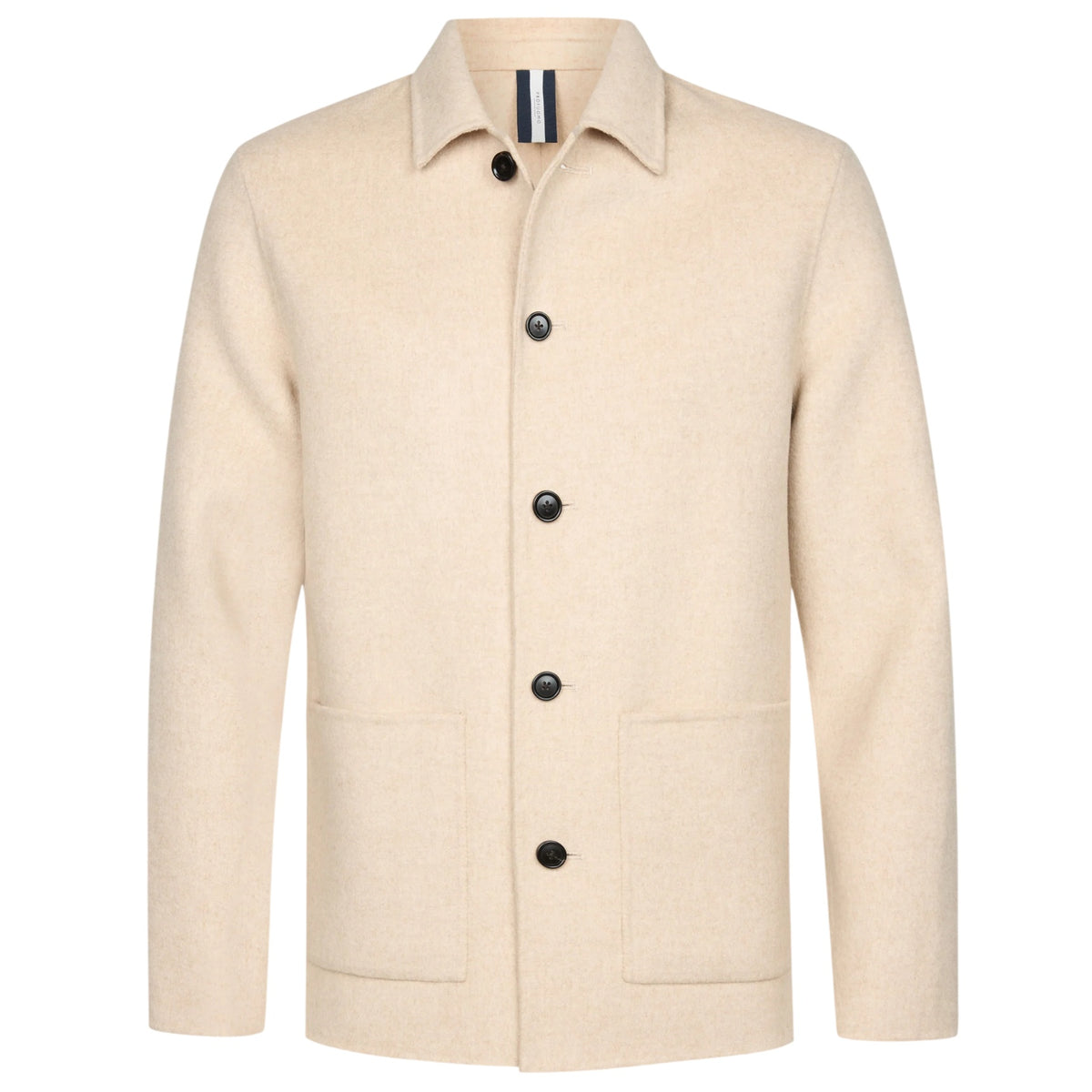 Profuomo Single Layer Wool Overshirt Beige