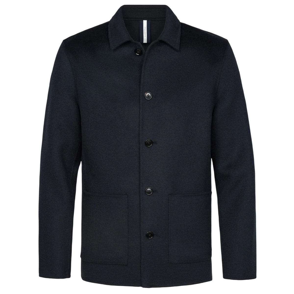 Profuomo Single Layer Wool Overshirt Navy