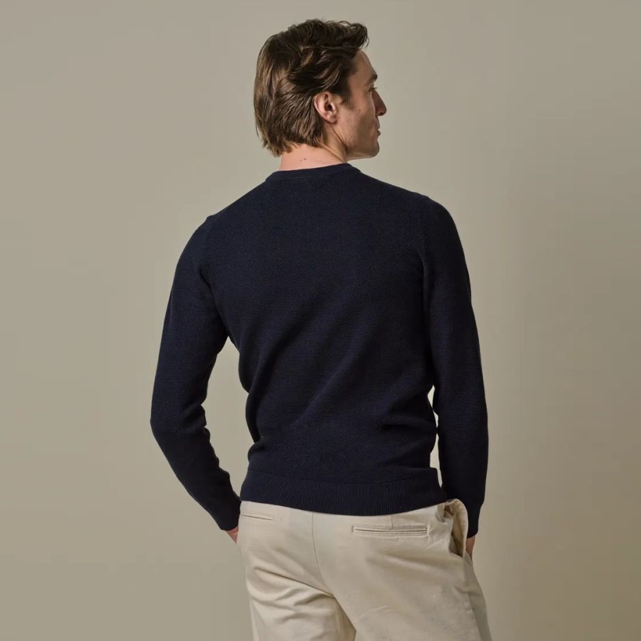 Profuomo Structured Sweater Navy