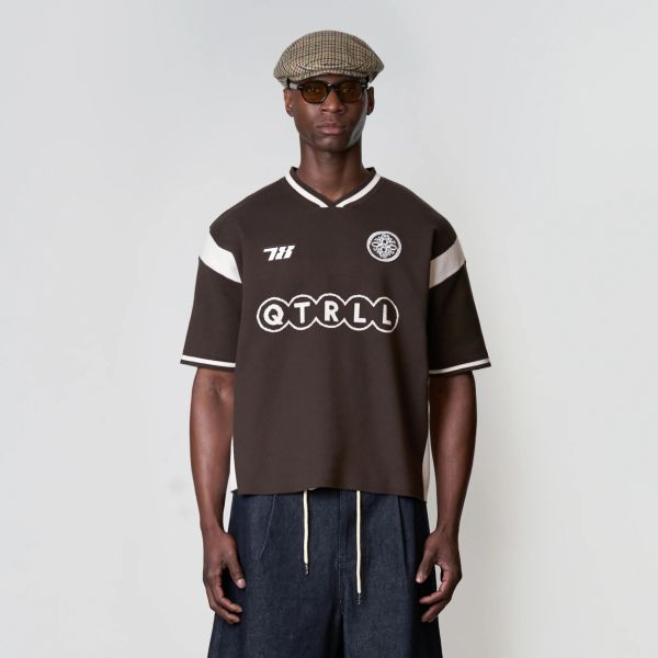 Quotrell Alessio Knitted Polo Bruin